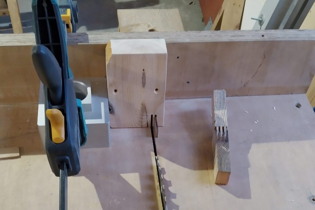 Eoncrafts bedside lamps installing angled finger joint jig