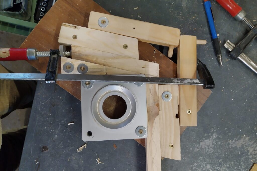 Eoncrafts bedside lamp leg glue up