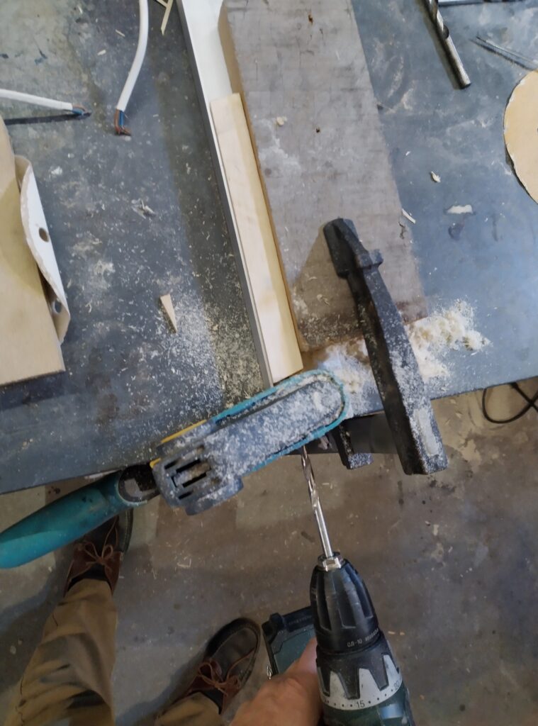 Encrafts Bedside lamps transferring pilot hole