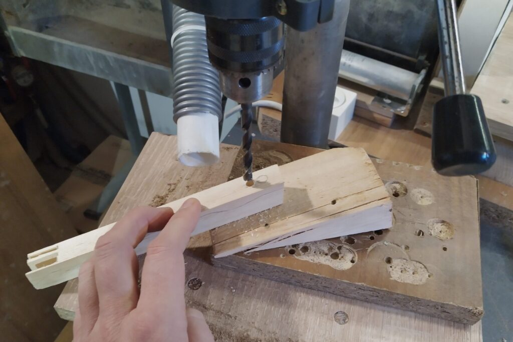 Eoncrafts bedside lamp hole for lower exit power cable