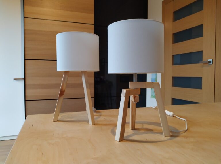 Night lights from recycled wood