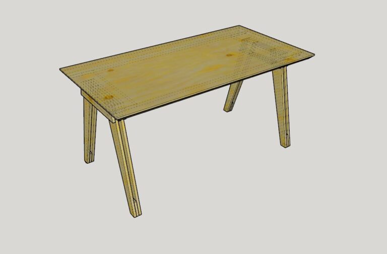Plywood desk drawing